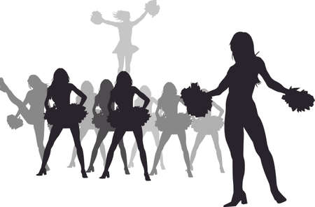cheer leadersのイラスト素材