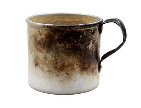 old aluminum mugの写真素材