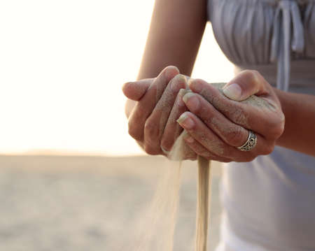 Time as the sand slips through your fingers.の写真素材