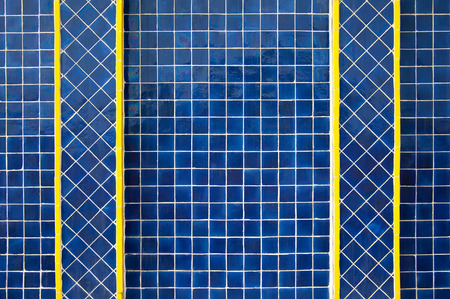 Blue mosaic of one of Bangkok`s tamplesの写真素材
