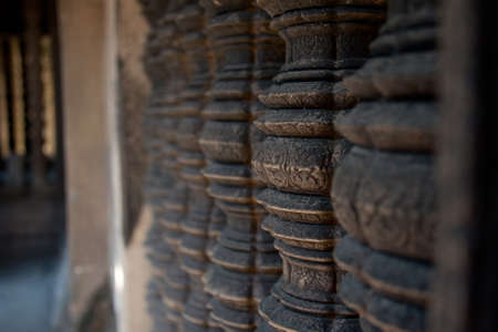 part of window in angkor wat, Cambodia