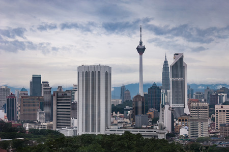 view of Menara sky tower in Kuala Lumpur at daytime, Malaysia, landscape of Kuala Lumpur city