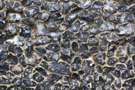 A close up of an old stone wall 