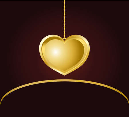 Golden heartのイラスト素材