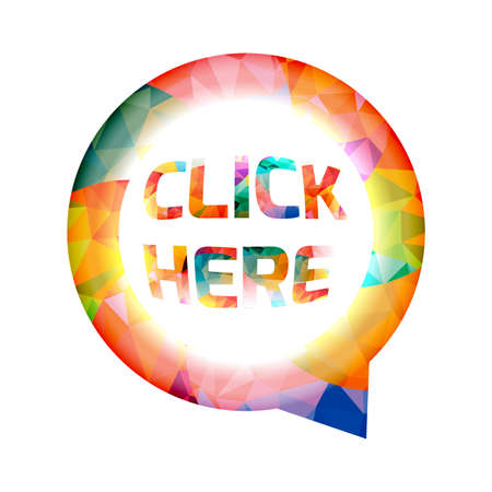 Click here icon.Color vector illustration.のイラスト素材