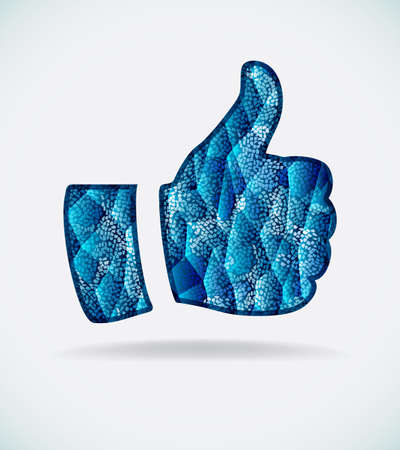 I like, thumb up.Vector abstract icon.のイラスト素材