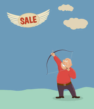 Hunting for sale.Shopping concept.のイラスト素材