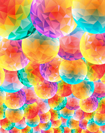 Abstract background with colorful circles.Vector illustration in vibrant colors.のイラスト素材