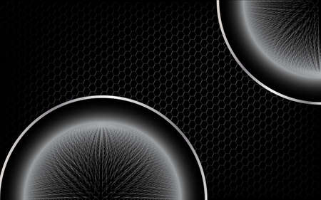 Dark background with metal mesh. Vector illustration.のイラスト素材