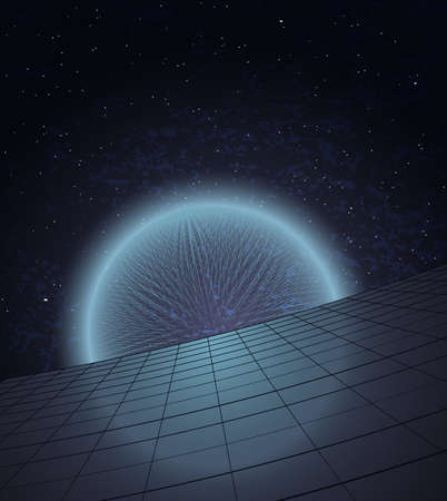 Space background with abstract planet.のイラスト素材