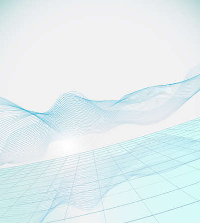 Bright background with abstract wave.Vector illustration.のイラスト素材