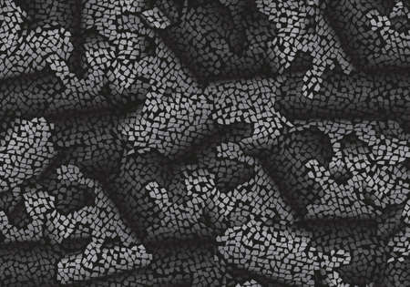 Dark futuristic background of geometric shapes.Vector illustration.のイラスト素材