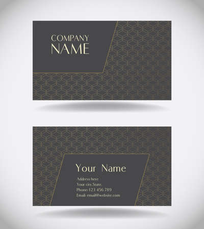 Elegant business card template.Vector illustration.のイラスト素材