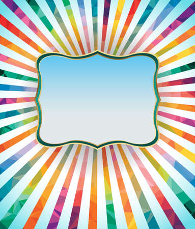 Background with colored rays and space for text.Vector illustration.のイラスト素材