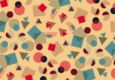 Retro pattern of geometric shapes.Vector illustration.