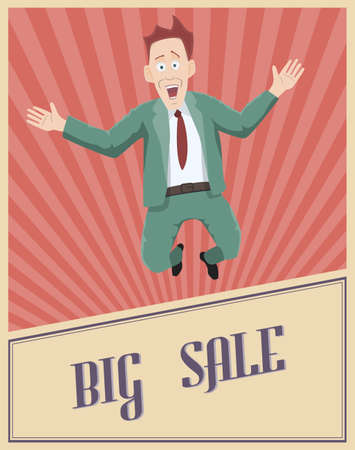 Big sale poster.Vector illustration in vintage style.のイラスト素材