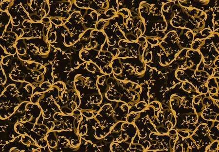 Vintage brown pattern.Vector background with floral pattern.のイラスト素材