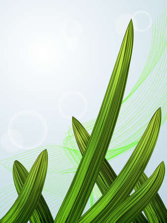 Bright background with abstract grass.Vector illustration.のイラスト素材