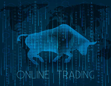 Online trading..Modern stock exchange concept.のイラスト素材
