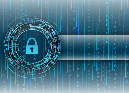 Technology background with a padlock sign.Vector illustration.のイラスト素材