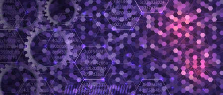Technological web  in purple shadesのイラスト素材
