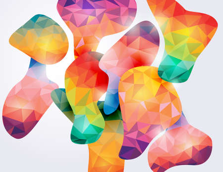 Colorful background with abstract shapes.Vector illustration.のイラスト素材