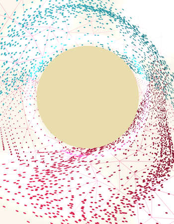 Abstract background with dots and place for text.Vector illustration.のイラスト素材