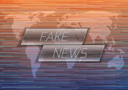 Fake news as a global problem.Vector illustration.のイラスト素材