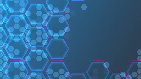 Abstract futuristic background with hexagons.Vector illustration.のイラスト素材
