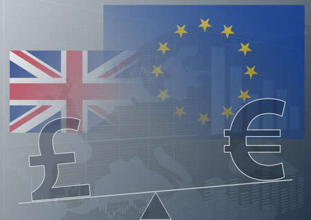 Great Britain and the European Union.Brexit and trade exchange.