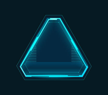 Triangular futuristic frame with space for text.Vector illustration.のイラスト素材