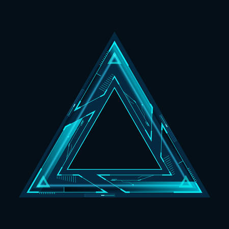 Triangular futuristic frame for hud interface.Vector illustration.のイラスト素材