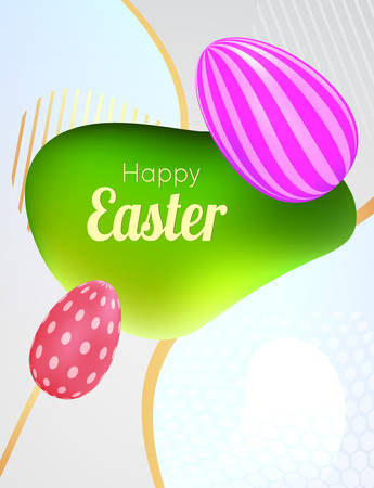 Abstract easter card with egg and liquid shapes.Vector illustration.のイラスト素材