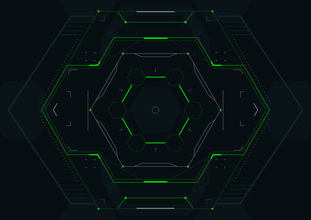 Abstract technology background with futuristic elements.Vector illustration.のイラスト素材