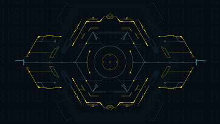 Futuristic sight for the hud interface.Virtual Reality View Display.のイラスト素材