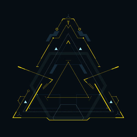 Futuristic triangle for the hud interface.Vector illustration.のイラスト素材