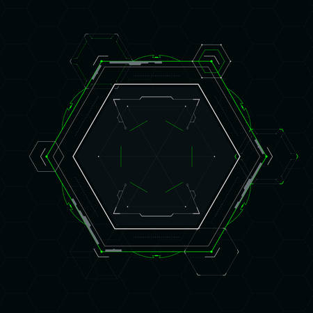 Futuristic element for the hud interface.Vector illustration.のイラスト素材