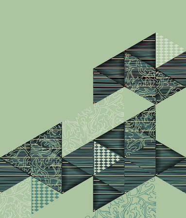 Vintage background with geometric composition.Vector illustration.のイラスト素材