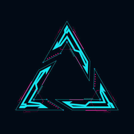 Futuristic triangular frame.Vector element for modern design.のイラスト素材