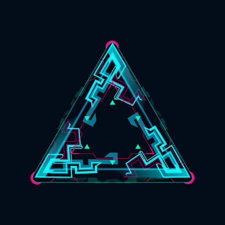 Triangular element for the futuristic interface.Vector illustration.のイラスト素材