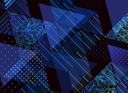 Dark background with geometric elements.Abstract vector design.