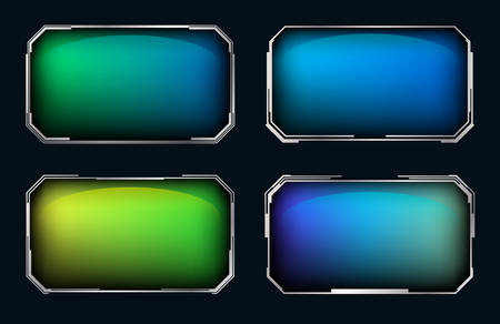Set of colorful frames with copy space.Vector illustration.のイラスト素材