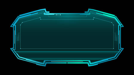 Futuristic display with copy space. Sci-fi concept design.Technology vector illustration.のイラスト素材