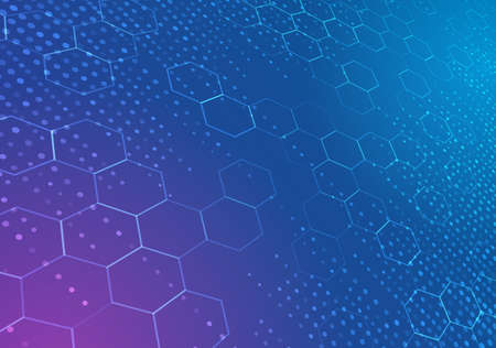 Abstract geometric background with hexagons.Futuristic design.Vector illustration.