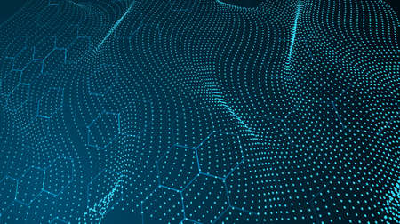 Abstract background with blue dots.Vector illustration design for presentation, banner, cover, web.のイラスト素材