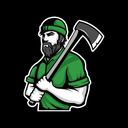 lumberjack mascot  vectorのイラスト素材