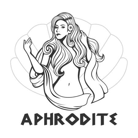 illustration of the goddess Aphroditeのイラスト素材