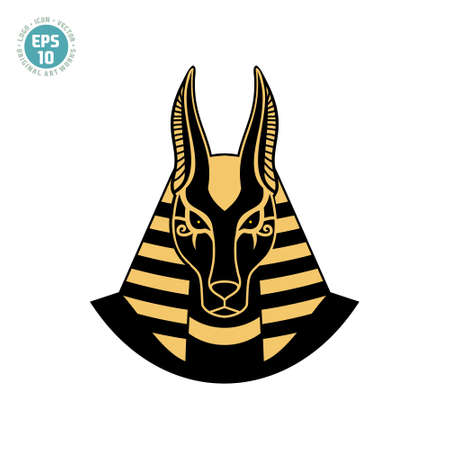 Ancient egyptian god Anubis illustration vector.のイラスト素材