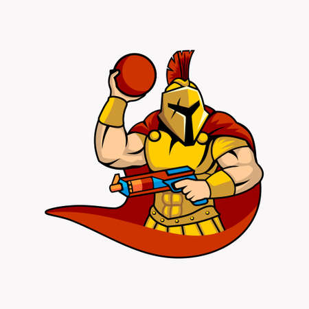 mascot spartan logo gym eventのイラスト素材