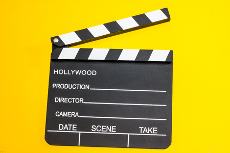 movie clapperboard close upの写真素材